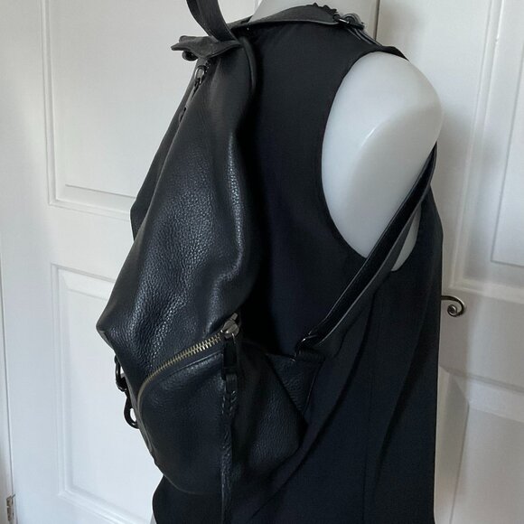 Rebecca Minkoff JUMBO Julian Black Leather Backpack - Picture 2 of 12